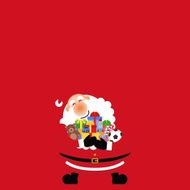 Santa Claus in red background N4