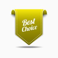 Best Choice Yellow Label Icon Vector Design N2