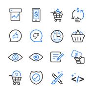 Stock Vector Illustration SEO icon set 6