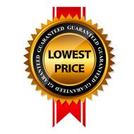 Lowest Price Guarantee Gold Label Sign Template Vector Illustrat N11