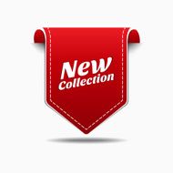 New Red Label Icon Vector Design