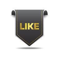 Like Gold Black Label Icon Vector Design