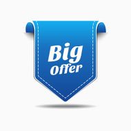 Big Offer Blue Label Icon Vector Design N4