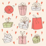 set of gift boxes with bowcolor N2