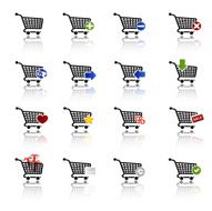 Shopping cart icon set N11