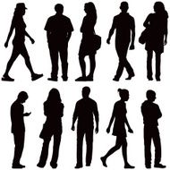 Casual people silhouettes N4