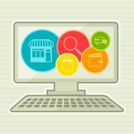 Internet shopping concept illustration N8