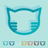 Flat design cat N28