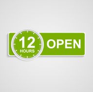 Twelve hours customer service icon