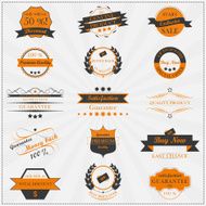 Collection of vintage sales labels and badges N4