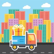 Delivery concept Creative trendy vector illustration