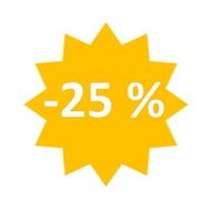 Sale icon for 25 percent