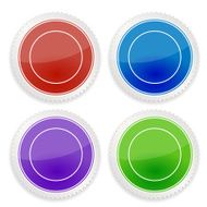 Set of blank circle label