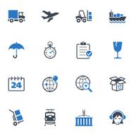 Logistics Icons - Blue Series