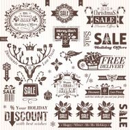 Set of christmas sale decorative elements N6
