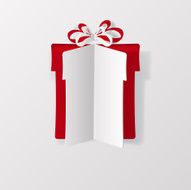 Gift box cut from paper