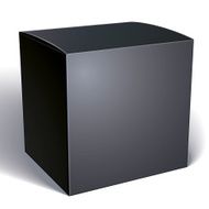 Vector blank black box isolated on white background template N6