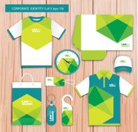 Vector artistic corporate identity template with color elements N21