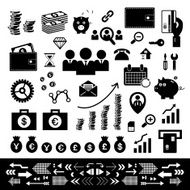 money and financial icon set N4