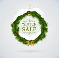 Vector sale with wreath