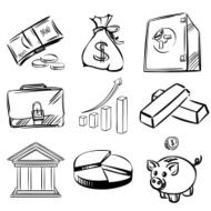 banking icons set vector illustration