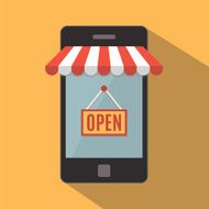 Mobile phone Online store concept N3