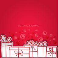 Merry Christmas gift greeting card Paper design N4