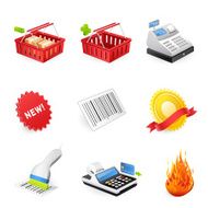 Shopping icons - 3D series N2