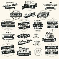 Collection of vintage retro labels badges and stamps N26