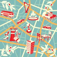 Tourist map of city