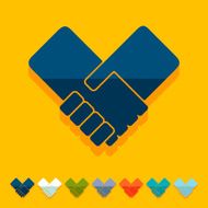 Flat design handshake N15