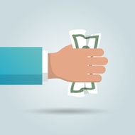 Dollar in hand poster