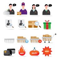 Online Shopping &amp; Retail Icons Set I Series One