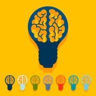 Flat design lightbulb N3