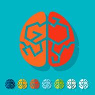 Flat design brain N27