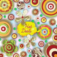 Hot deals Offer tag motivational background Discount Flowers N2