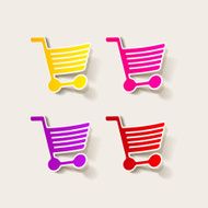 realistic design element grocery cart N47