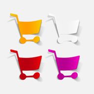 realistic design element grocery cart N48