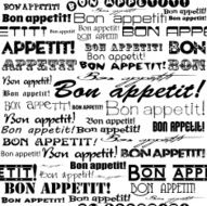 Seamless &quot;Bon appetit!&quot; pattern N2