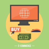 E-commerce infographic concept of purchasing N3