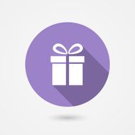 Gift icon with long shadow
