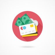 Vector Credit Cards and Money Icon