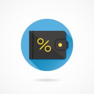 Vector Wallet and Percent Sign Icon N2