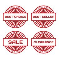 Red Rubber Stamp Set Sale Clearance etc