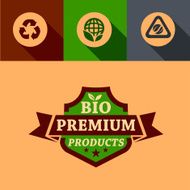 flat bio premium design elements
