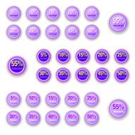 Purple Star Discount circle label