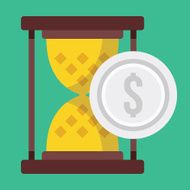 Vector Time is Money Concept Icon N2