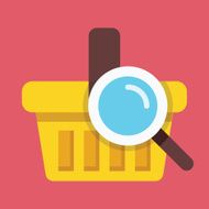 Vector Search Shopping Basket Icon N2