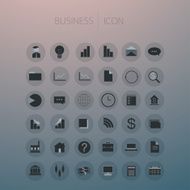 Icon set business on background vector illustration
