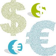 Dollar and euro icon N3